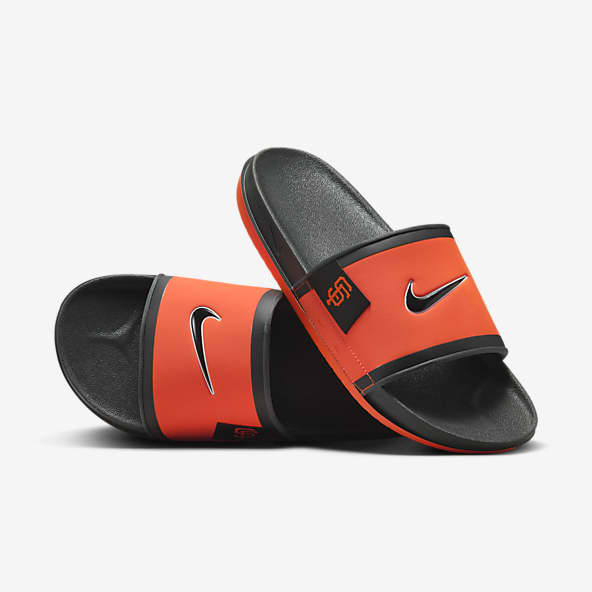 Orange Sandals Slides. Nike